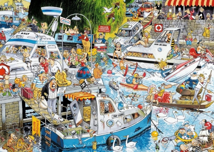 The Lively Marina Scene: A 'Where's Waldo' Adventure