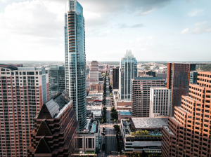 The Vertical Fabric of Austin: A High-Angle Perspective