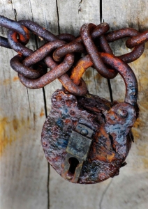 Time-Weathered Padlock: A Tale of Neglect and Age