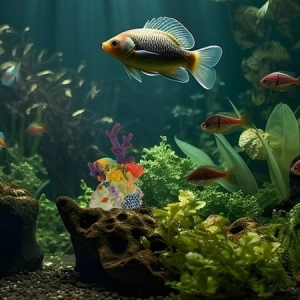 Underwater Serenity: An Aquarium's Colorful Display