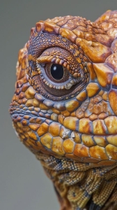 Unveiling the Intricate Beauty of a Lizard's Head
