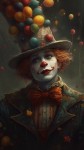 Unveiling the Whimsical World of a Clown: A Vivid Portrayal of Color and Expression