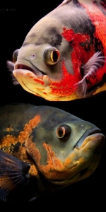 Vibrant Encounter: A Close-Up Study of Two Tropical Fish