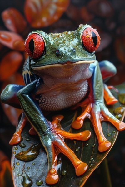 Vibrant Encounter: The Red-Eyed Tree Frog in Its Natural Habitat
