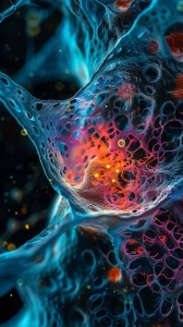 Vibrant Visions: A Close-Up Exploration of Cellular Structures